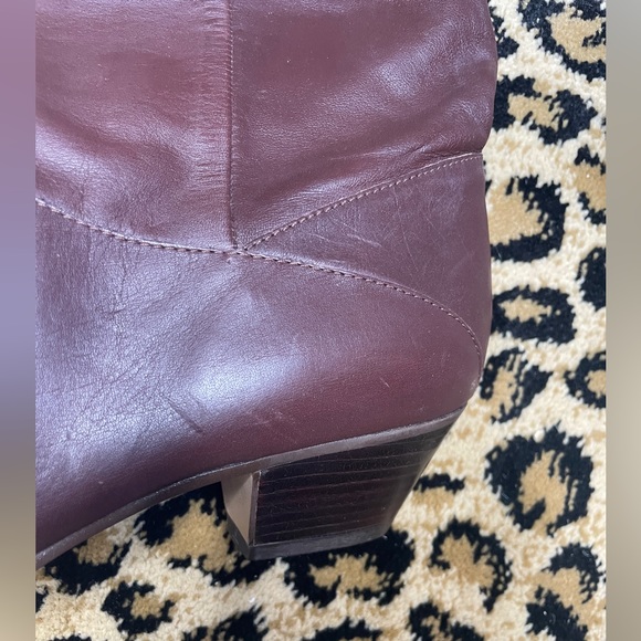 Vintage Tall leather slouch Boot 1980’s Brown pointed toe - Picture 6 of 7